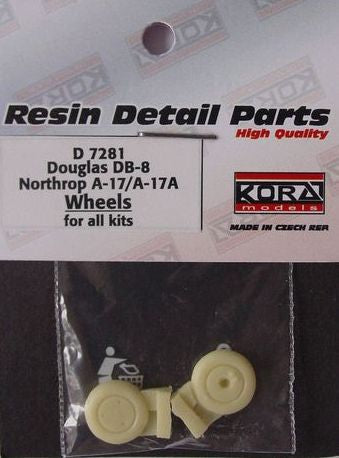 Wheels for Douglas DB-8/Northrop (designed to be used with all kits)