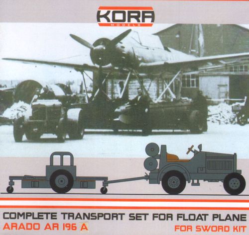 Arado Ar-196A Complete Transport set including tractor and trailer (designed to be used with Airfix, Heller and Sword kits)
