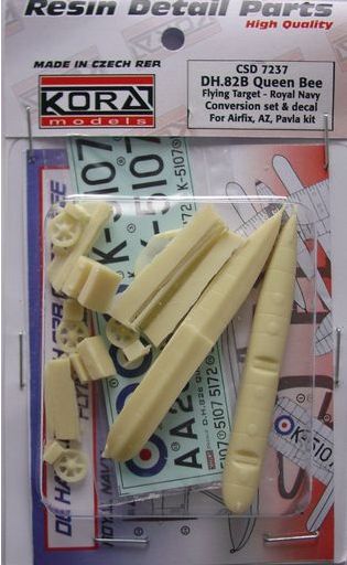 de Havilland DH.82B Tiger Moth Queen Bee flying target - Royal Navy Conversion set & decal (designed to be used with Airfix, Pavla Models and AZ Model kits)