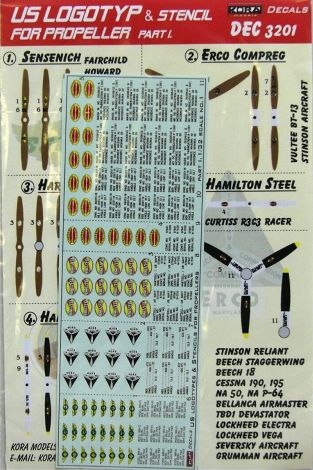 U.S. WWII propeller manufacturer logo's and stencils (Part I.) Sensenich; Erco Compreq; Hamilton Steel;