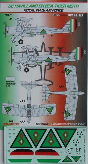 de Havilland DH.82A Tiger Moth (Royal Iraqi AF) (designed to be used with SMER and now can be used with Airfix 2019 release kits)