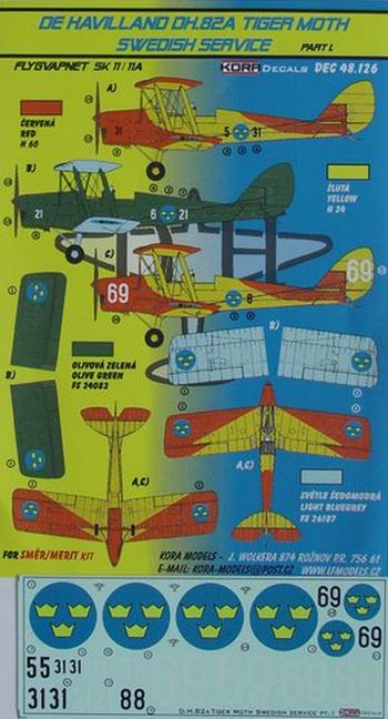 de Havilland DH.82A Tiger Moth (Swedish Service) (designed to be used with SMER and now can be used with Airfix 2019 release kits) Pt.1