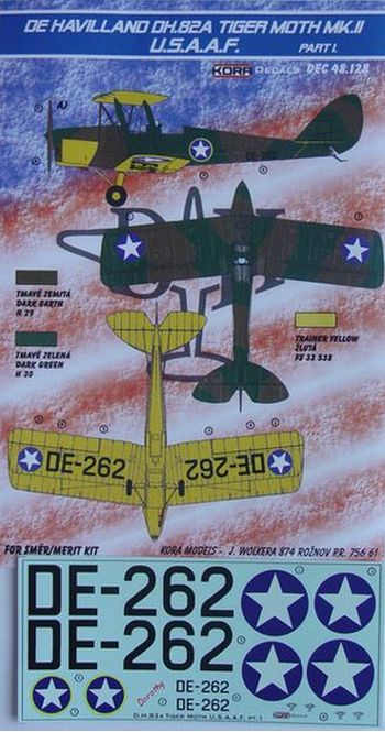 de Havilland DH.82A Tiger Moth Mk.II (USAAF) (designed to be used with SMER and now can be used with Airfix 2019 release kits)