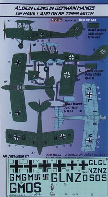 de Havilland DH.82A Tiger Moth (captured in German hands) (designed to be used with SMER and now can be used with Airfix 2019 release kits)