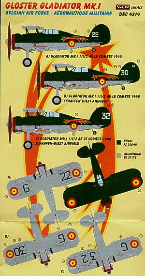 Gloster Gladiator Mk.I in Belgian Air Force service G-22, 30 or 32 1940