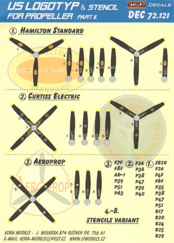 US WWII propeller manufacturer logo's and stencils Part II1, Hamilton Standard2, Curtiss Electric3, Aeroprop