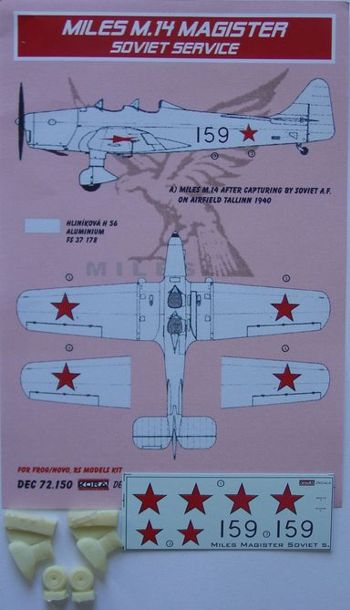 Miles M.14 Magister (Soviet Service) (designed to be used with Frog/Novo and RS Models kits)