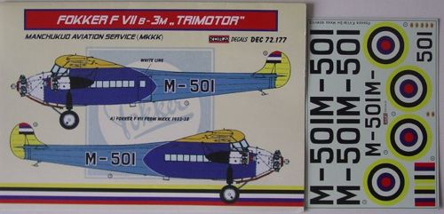 Fokker F.VIIB-3M TRIMOTOR M-501