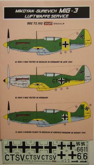 Mikoyan MiG-3 in Luftwaffe service