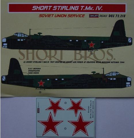 Short Stirling T.Mk.IV Soviet Union (designed to be used with Airfix and Italeri kits)