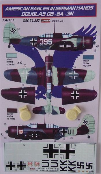 American Eagles in German Hands Douglas DB-8A-3N (Luftwaffe) Part I. (designed to be used with MPM kits) [Northrop DB-8]