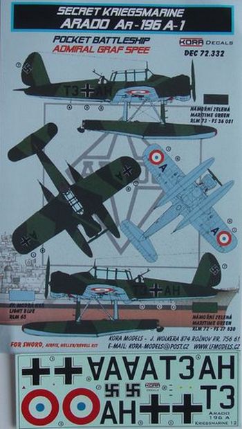 Arado Ar-196A-1 (ADMIRAL GRAF SPEE) (designed to be used with Airfix, Encore, Heller and Revell kits)