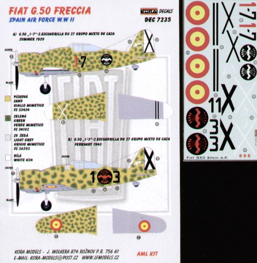 Fiat G.50 Spanish Air Force WWII. No 17 or 13