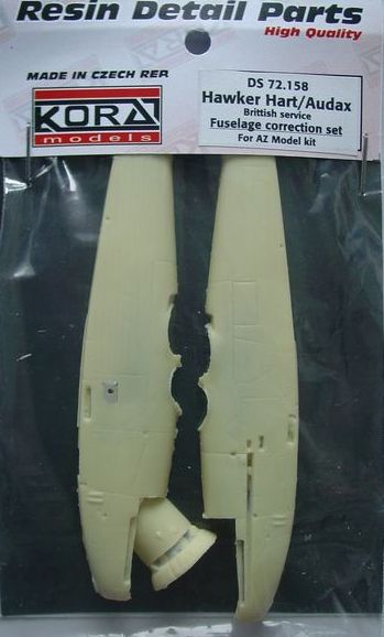 Hawker Hart/Audax Correction Fuselage Set (designed to be used with AZ Model kits)