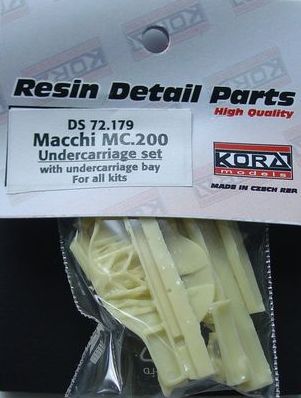 Macchi C.200 Undercarriage set with undercarriage bay (designed to be used with Revell and Special Hobby and Flying Machine kits)