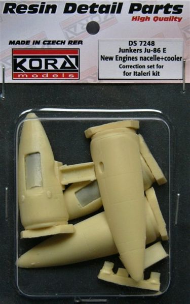 Junkers Ju-86E New Engine nacelle + cooler (designed to be used with Italeri kits)