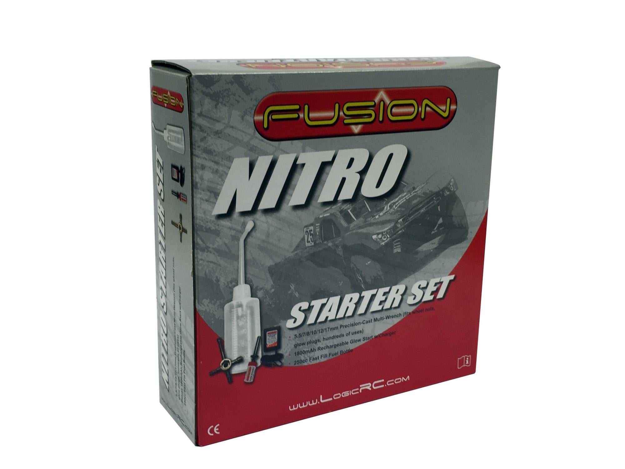 Nitro Starter Set - Fuel Bottle,Glowstart, UK Chg + Spanner