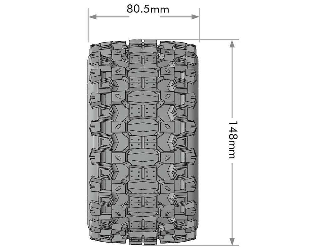 LOUISE RC MFT MT-UPHILL 1/8 0" & 1/2" OFFSET HEX 17MM L-T3354SB