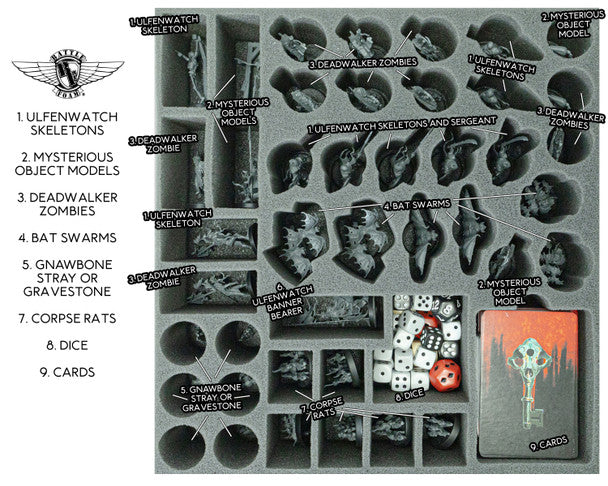 Battle Foam Warhammer Quest Cursed City Foam Tray Kit for Game Box BF-MIS-WQCUCKT