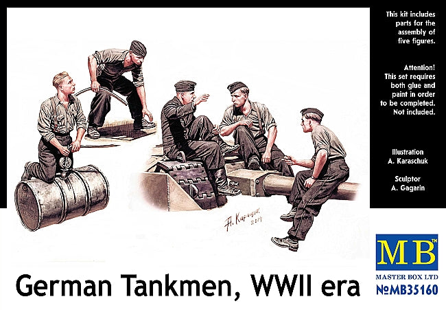 Masterbox 1/35 German Tankmen, WWII era 35160 1
