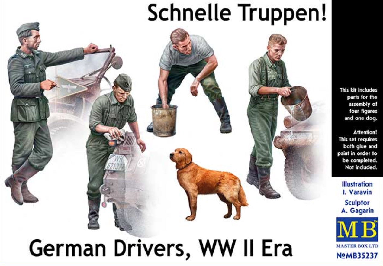 Masterbox 1:35 - Schnelle Truppen, German Drivers WWII