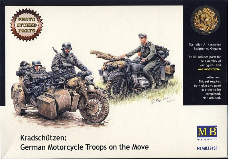 Masterbox 1:35 - Kradschutzen German Motorcycle Troops on .