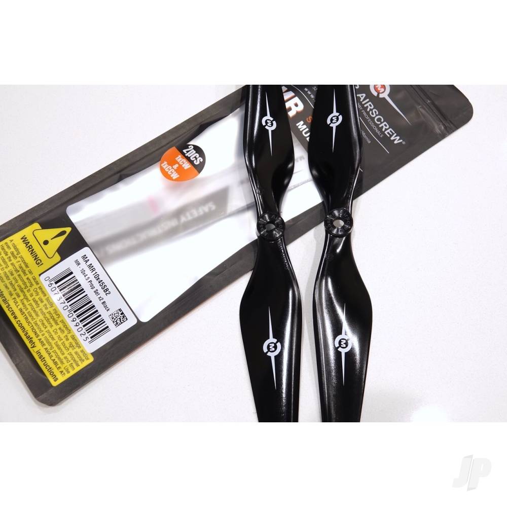 Master Airscrew 3MR Series - 3-Blade 9x4.5 Propeller (CCW) Black MAS3M09X45NB1