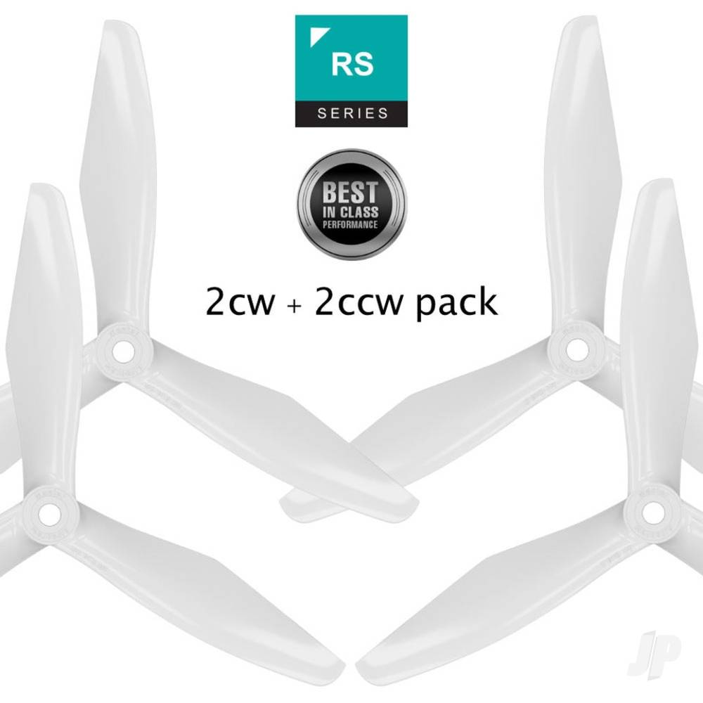 Master Airscrew 5x4.5 RS 3-Blade FPV Propeller Set x4 White MAS3R05X45SW4 1