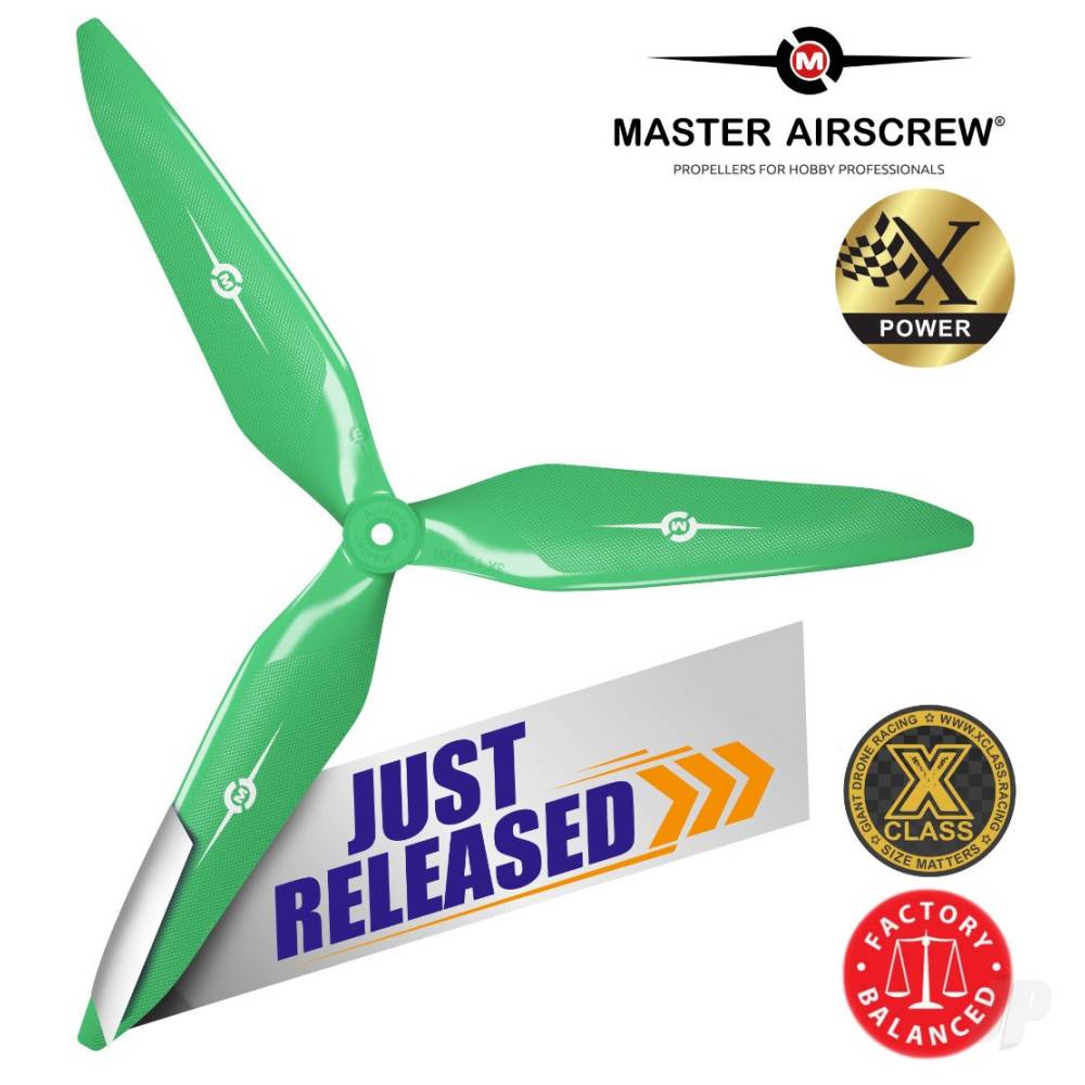 Master Airscrew 13x12 3X Power X-Class Giant Racing Drone Propeller (CW) R - MAS3X13X12RG1 1