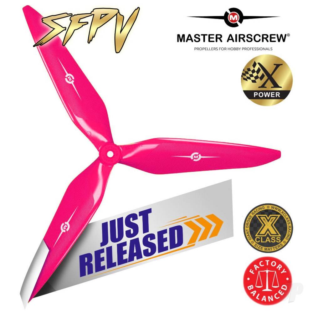 Master Airscrew 13x12 3X Power X-Class Giant Racing Drone Propeller (CW) R - MAS3X13X12RP1 Main