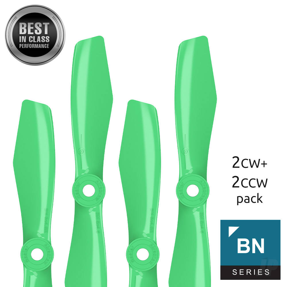 Master Airscrew 5x4.5 BN-FPV Bullnose Propeller Set 4x Green MASBN05X45SG4 1