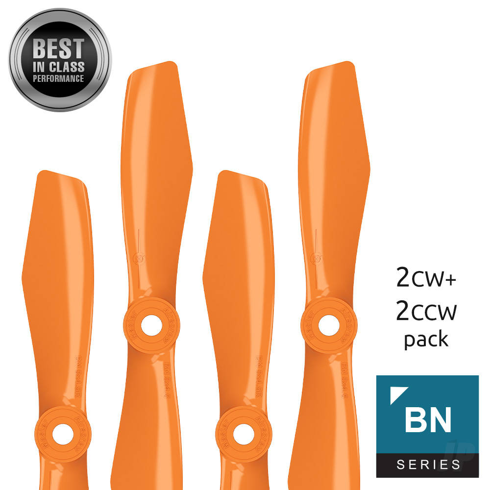 Master Airscrew 5x4.5 BN-FPV Bullnose Propeller Set 4x Orange MASBN05X45SO4 1