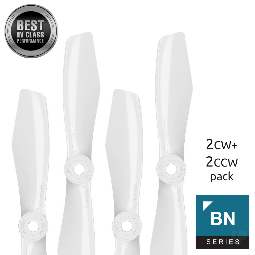 Master Airscrew 5x4.5 BN-FPV Bullnose Propeller Set 4x White MASBN05X45SW4 1