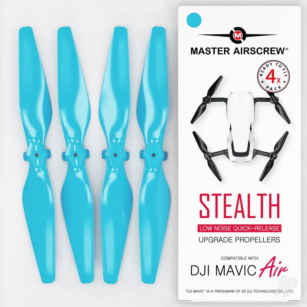 Master Airscrew 5.3x3.3 DJI Mavic Air STEALTH Upgrade Propeller Set, 4x Blue MASMC05333SL4 Main