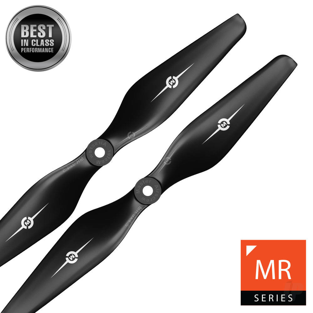 Master Airscrew 9x4.5 MR Propeller Set 2x Black MASMR09X45SB2 Main