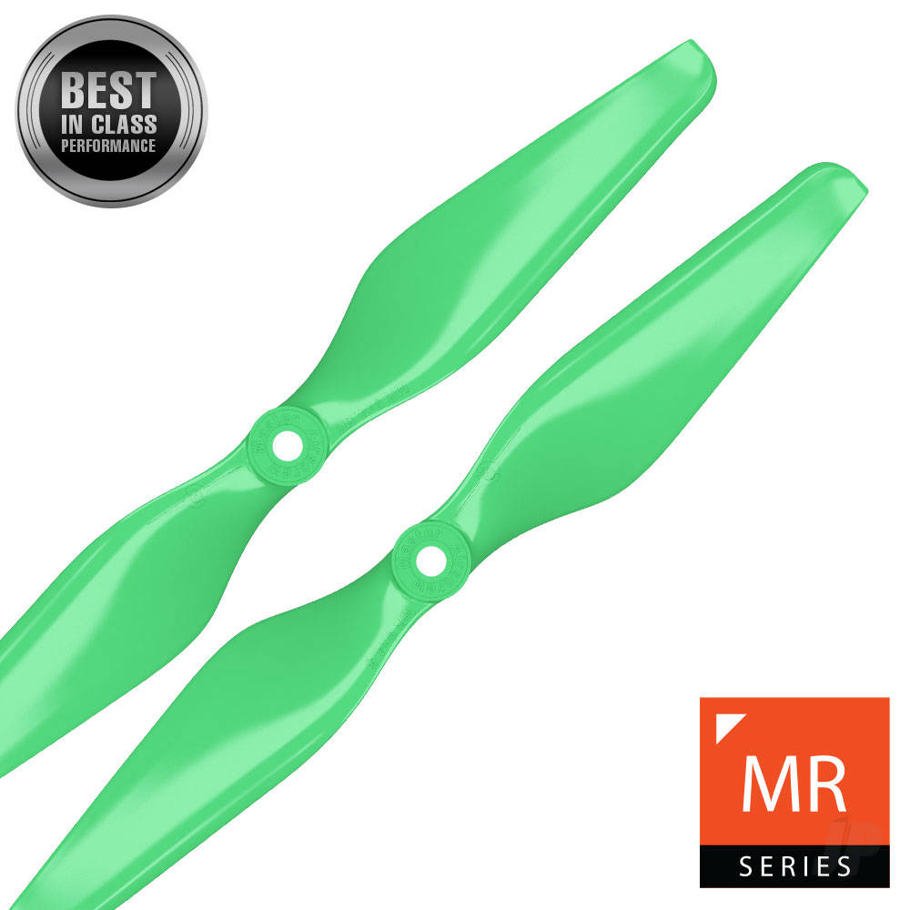 Master Airscrew 9x4.5 MR Propeller Set 2x Green MASMR09X45SG2 Main