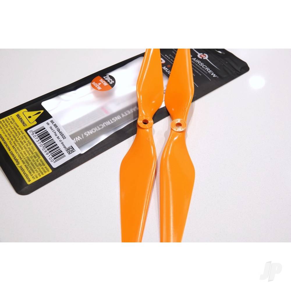 Master Airscrew 10x4.5 MR Propeller Set 2x Orange MASMR10X45SO2 2