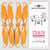 Master Airscrew MR-PH Stealth 9.5x5.7 Prop Set x4 Orange for DJI PHANTOM 4 - MASPHS9557SO4 1