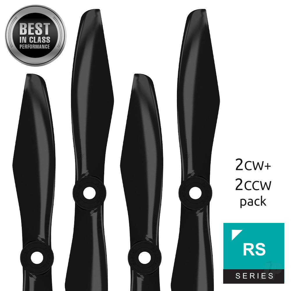 Master Airscrew 5x4.5 RS-FPV Racing Propeller Set 4x Black MASRS05X45SB4 1