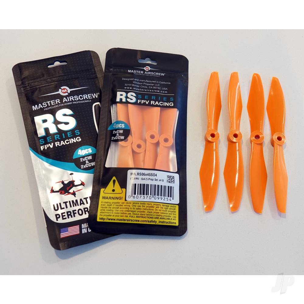 Master Airscrew 6x4.5 RS-FPV Racing Propeller Set 4x Orange MASRS06X45SO4 3
