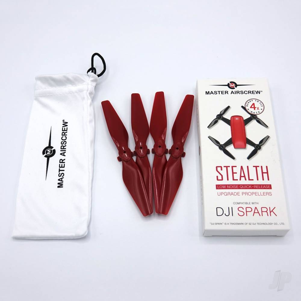 Master Airscrew 4.7x2.9 DJI Spark STEALTH Upgrade Propeller Set, 4x Red MASSP04729SR4 2