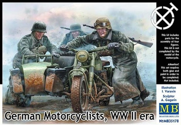 Masterbox 1:35 - German Motorcyclists WWII