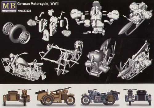 Masterbox 1:35 - German Motorcycle & Sidecar WWII