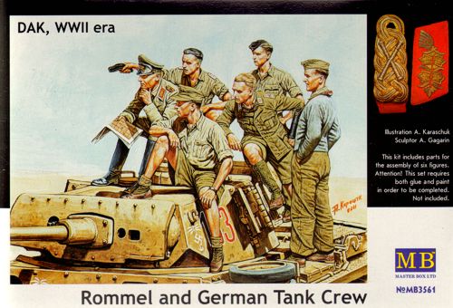 Masterbox 1:35 - Rommel and German Tank Crew DAK WWII
