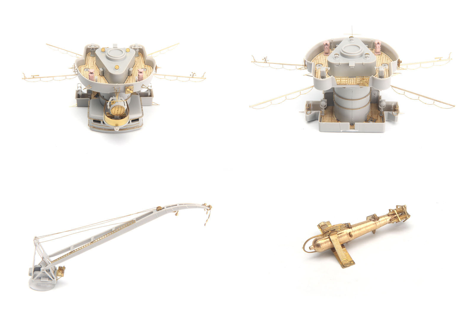 DKM Scharnhorst model kit detailing parts and assembly views in 1/200 scale for md-20024 kit.