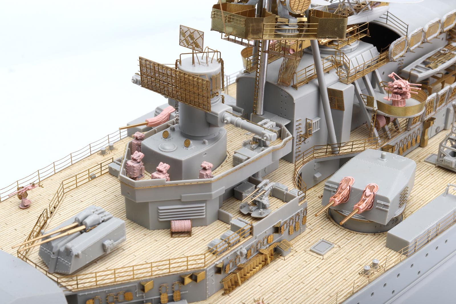 DKM Scharnhorst model kit detailed view showcasing ship structure and components from Mk.1 Design DX Pack - MD-20024.