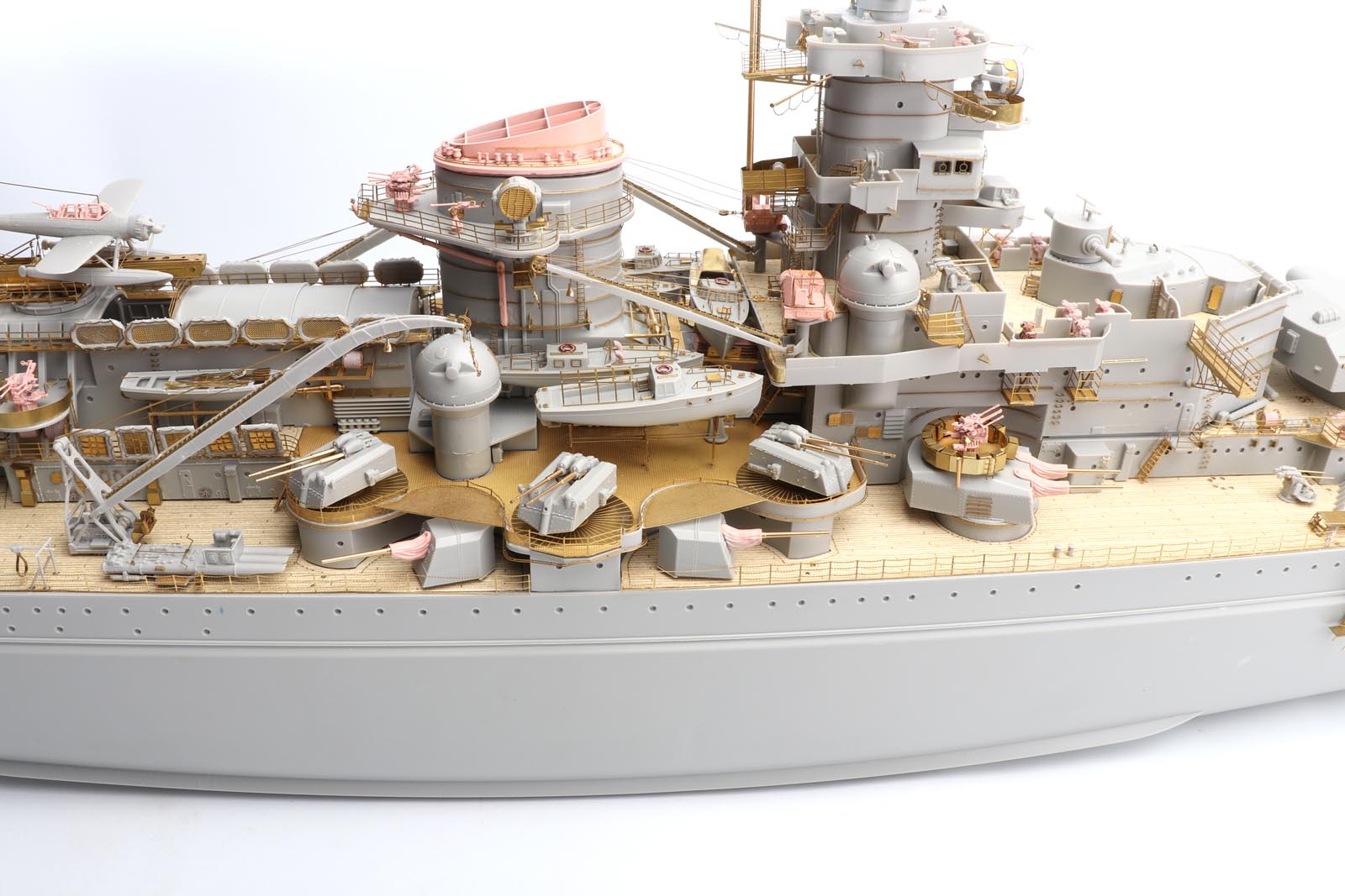 DKM Scharnhorst model kit detailed view showcasing the intricate parts of the Mk.1 Design DX Pack - MD-20024.