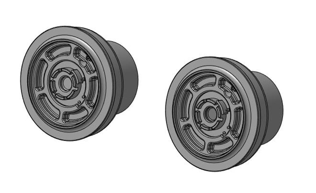 Mil Mi-24V/VP/Mi-35M Hind wheels (designed to be used with Monogram, Revell and Zvzda kits)