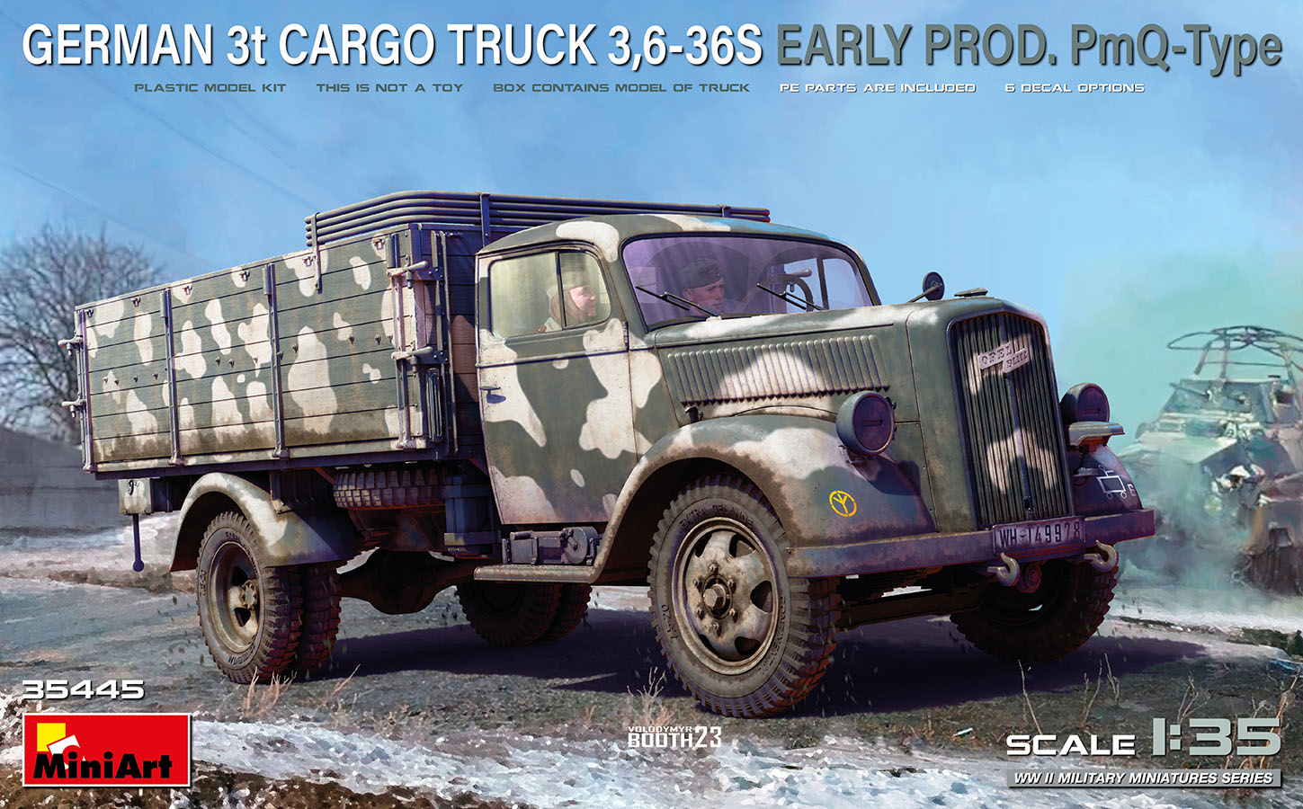 Miniart 1/35 3t Cargo Truck 3,6-36S Early Prod PmQ-Type 35445