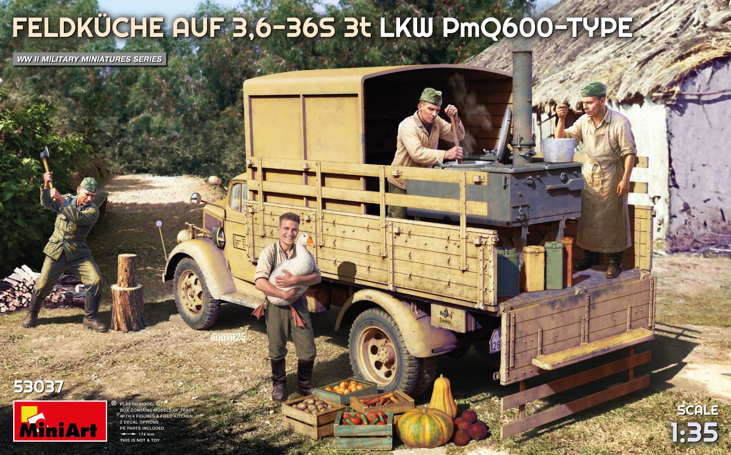 Miniart 1:35 - Feldkuche Auf 3,6-36s 3t LKW PmQ600-Type